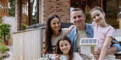 A family enjoying their Houston custom home