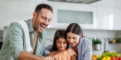 A family enjoying their Houston custom home