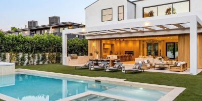 A luxury Houston custom home with a pool