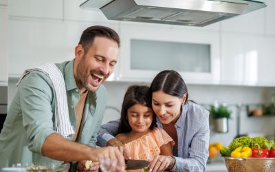 A family enjoying their Houston custom home