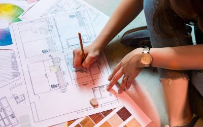 A Houston custom home builder making blueprints