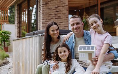 A family enjoying their Houston custom home