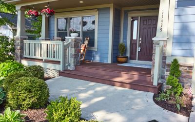 The curb of a beautiful Houston custom home