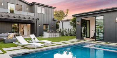 A beautiful Houston custom home with a pool