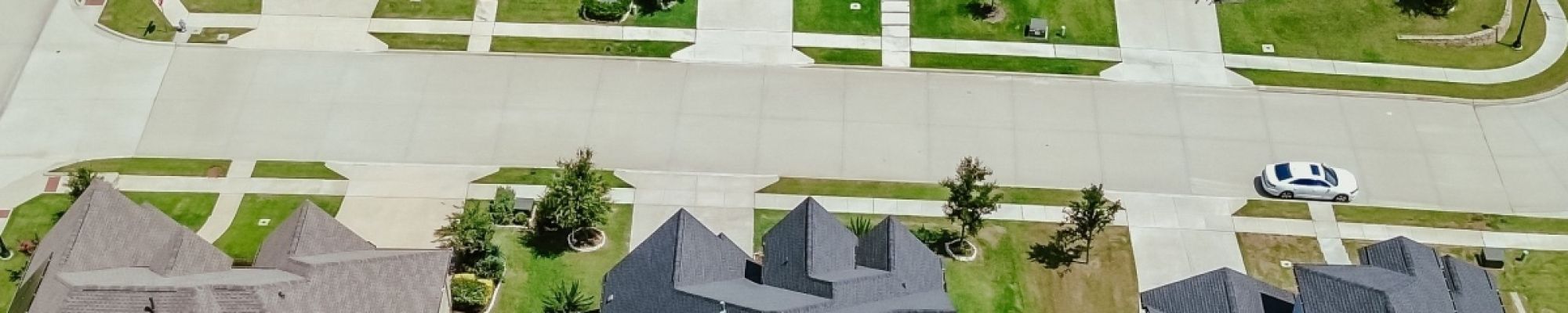 A group of Houston custom homes on the same street